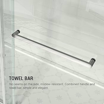 shinshin room❤️　1207 YINVANI Frameless Soft Close Shower Door, 46