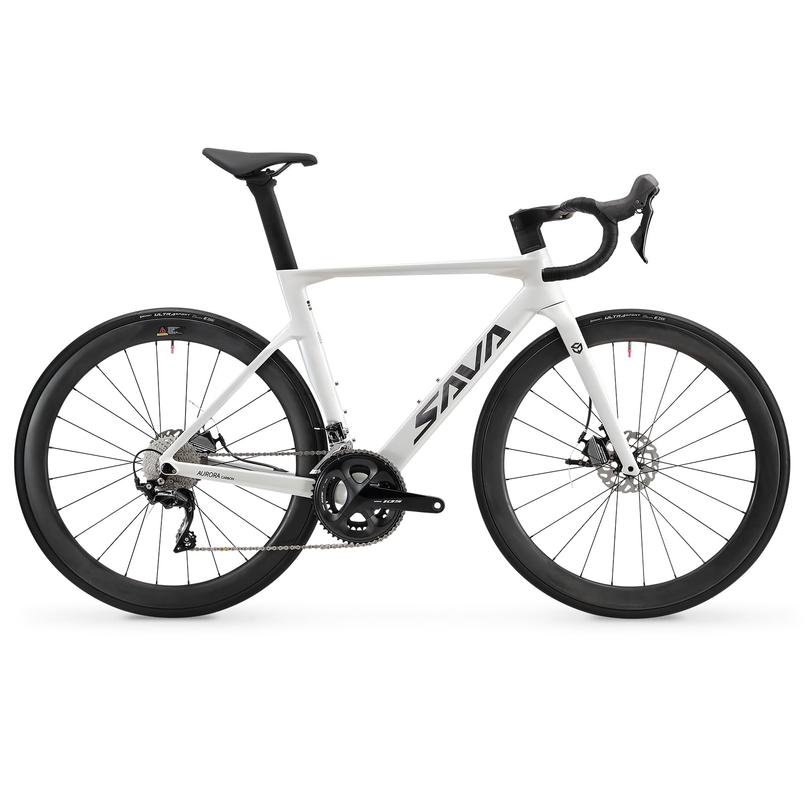 SAVADECKCarbon Road Bike, T800 Carbon Fiber Frame 700C Racing Bicycle with Shimano 105 R7000 22 Speed Groupset and Mechanical Disc Brake, Ultra-Light Carbon Bike