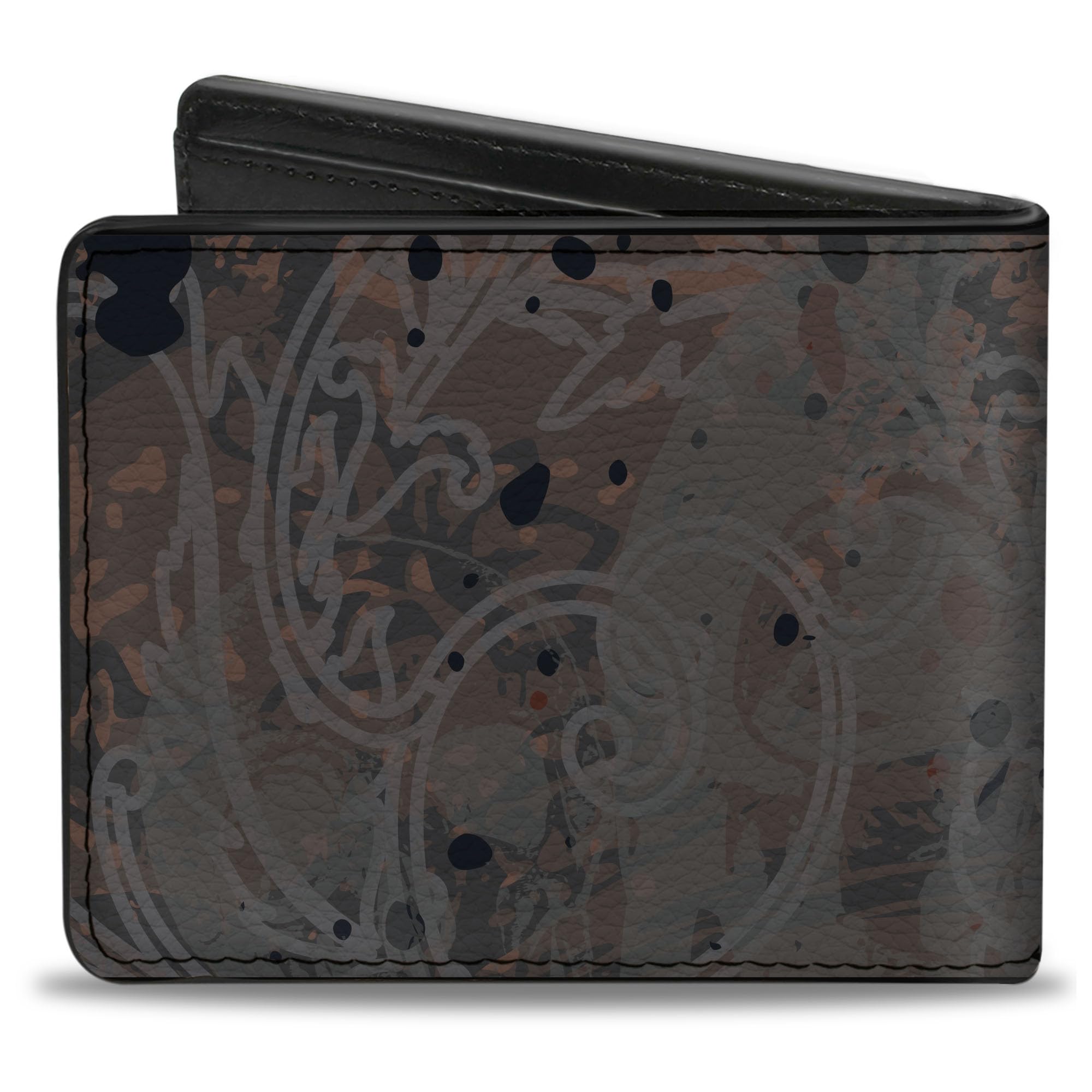 Buckle-Down Men's Wallet, Bifold, Gothic Pattern, Vegan Leather, Multi, 4.0