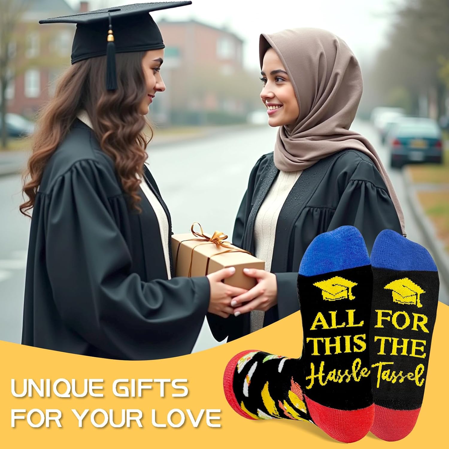 Graduation Crew Socks Class of 2026 Graduation Socks Christmas Stocking Stuffer, White Elephant Gift - Image 2