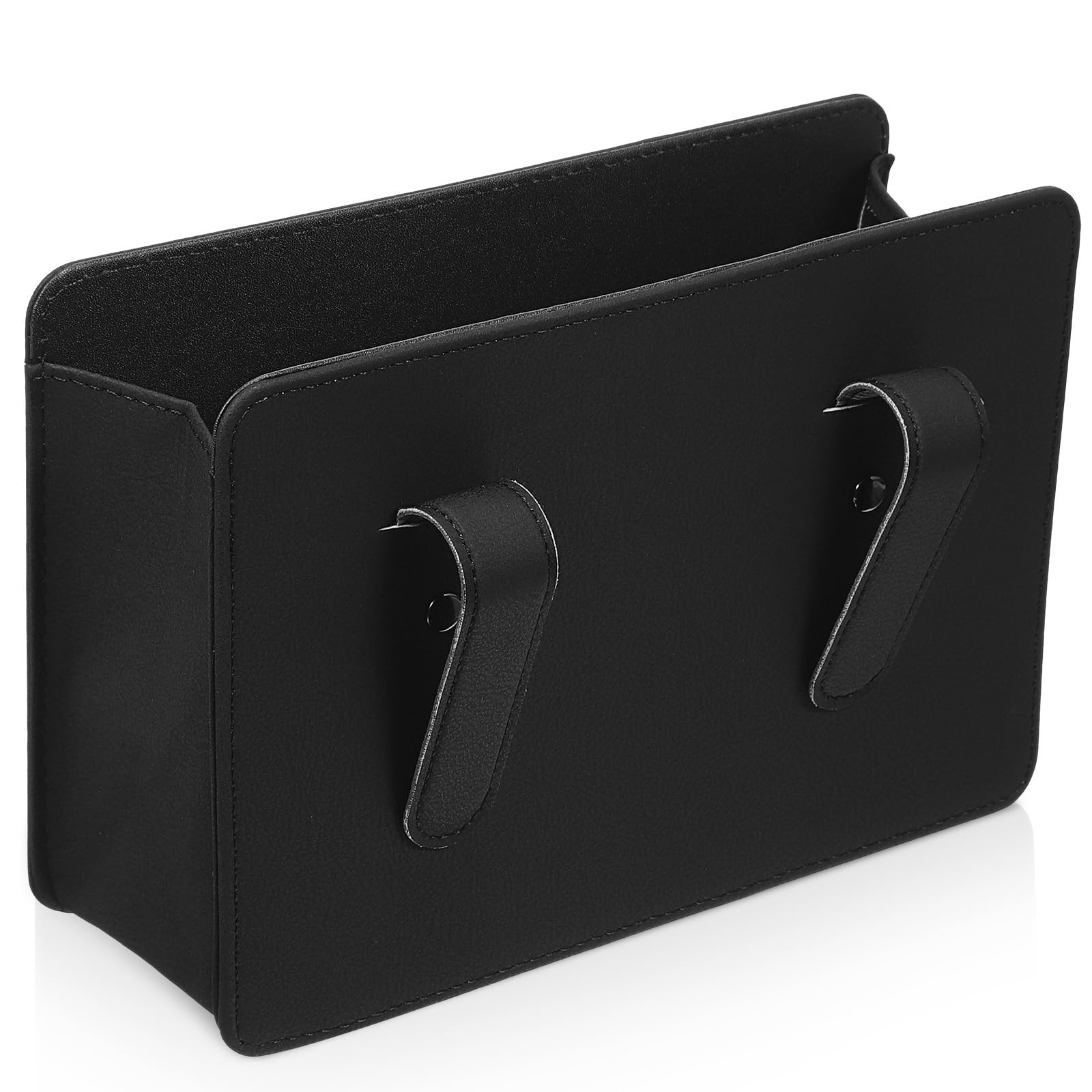 Organizador Lateral De Cuero PU Para Puerta De Coche, Con Soporte Para Basura Y Pequeños Objetos, Compatible Con Consola Y Asiento