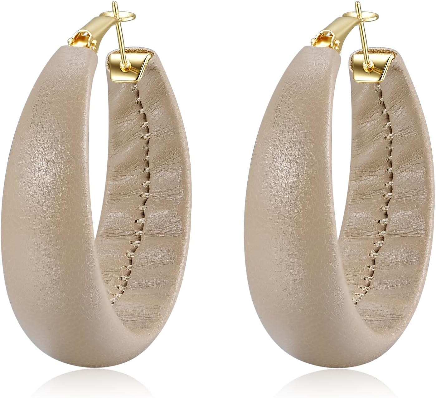 Chunky Large Leather Earrings for Charm Women, Rogue Orbit