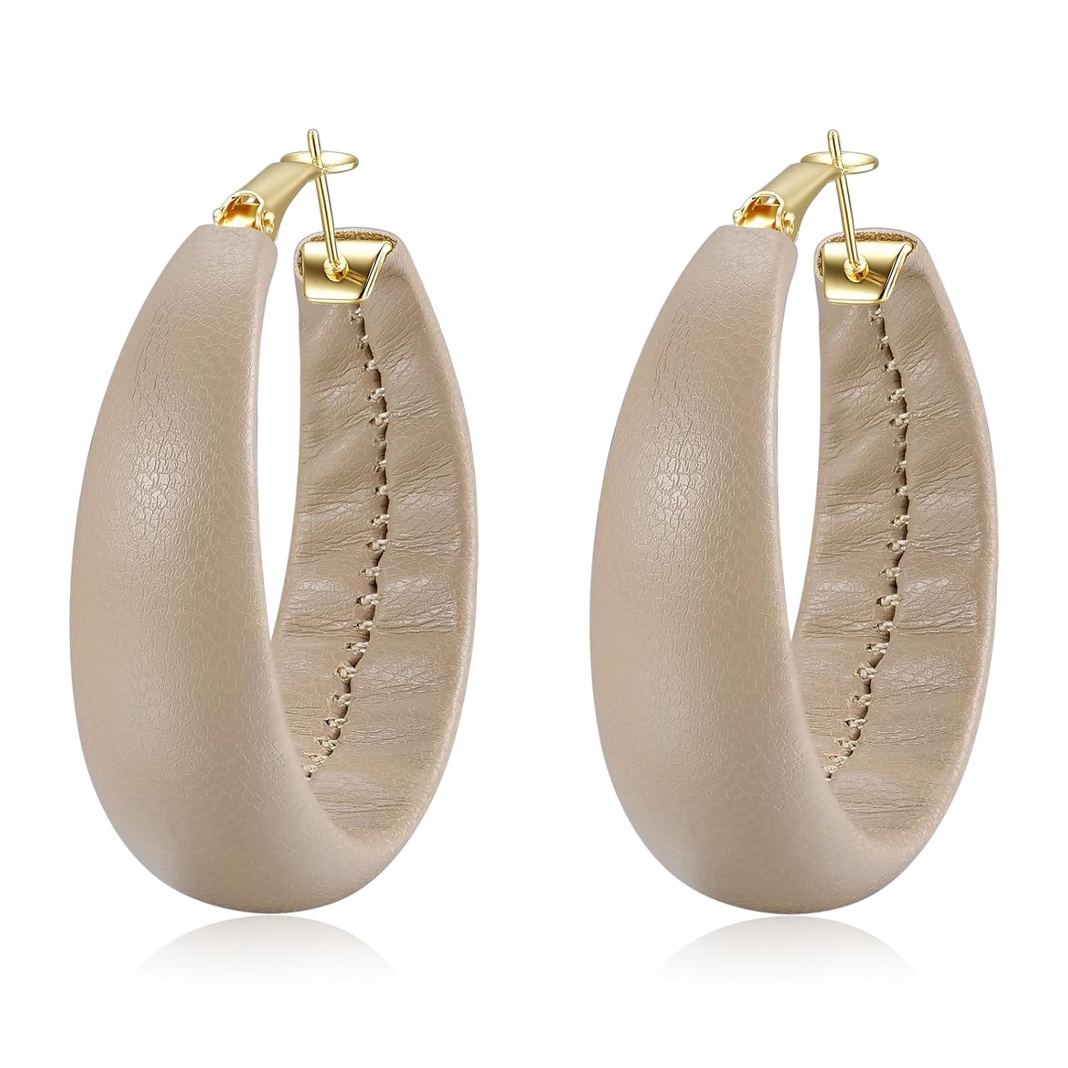 Chunky Large Handmade Leather Earrings for Charm Women, Rogue Orbit