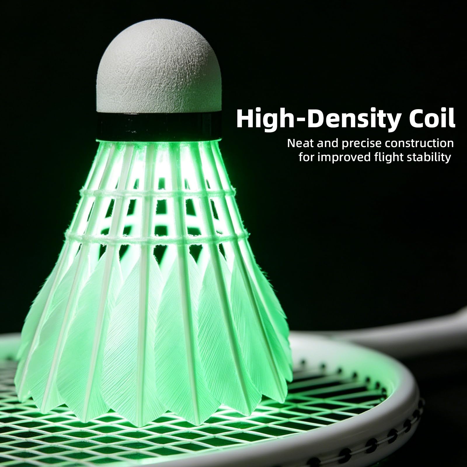 Binnan 4 Piezas Volante Bádminton LED Brillante para Deportes Interior Exterior Duradero