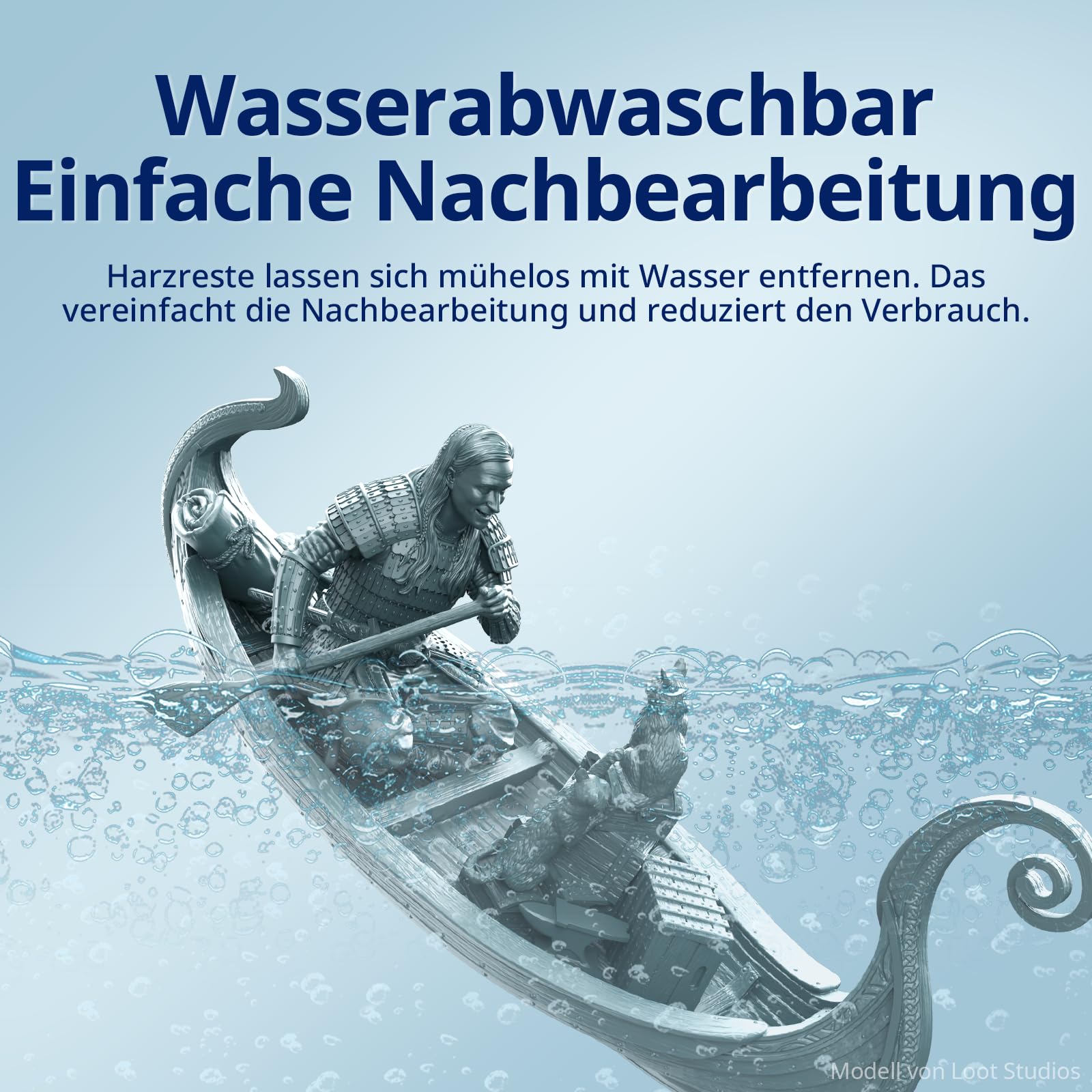 ANYCUBIC Wasser Abwaschbar Resin 2.0, żywica 3D Drucker zmywalna wodą, Przeciw żółknięciu, żywica UV 405nm Standardowy fotopolimer Harz Geringer Geruch für alle LCD 3D Drucker, szary 1000g