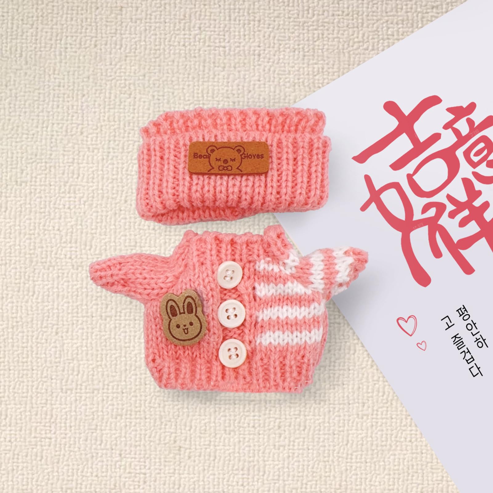Set De 6 Prendas Para Muñeca De 17 Cm – 3 Gorros Y 3 Suéteres En Rosa, Azul Y Caqui, Ropa De Cambio Rápido Para Coleccionistas (Muñeca No Incluida)