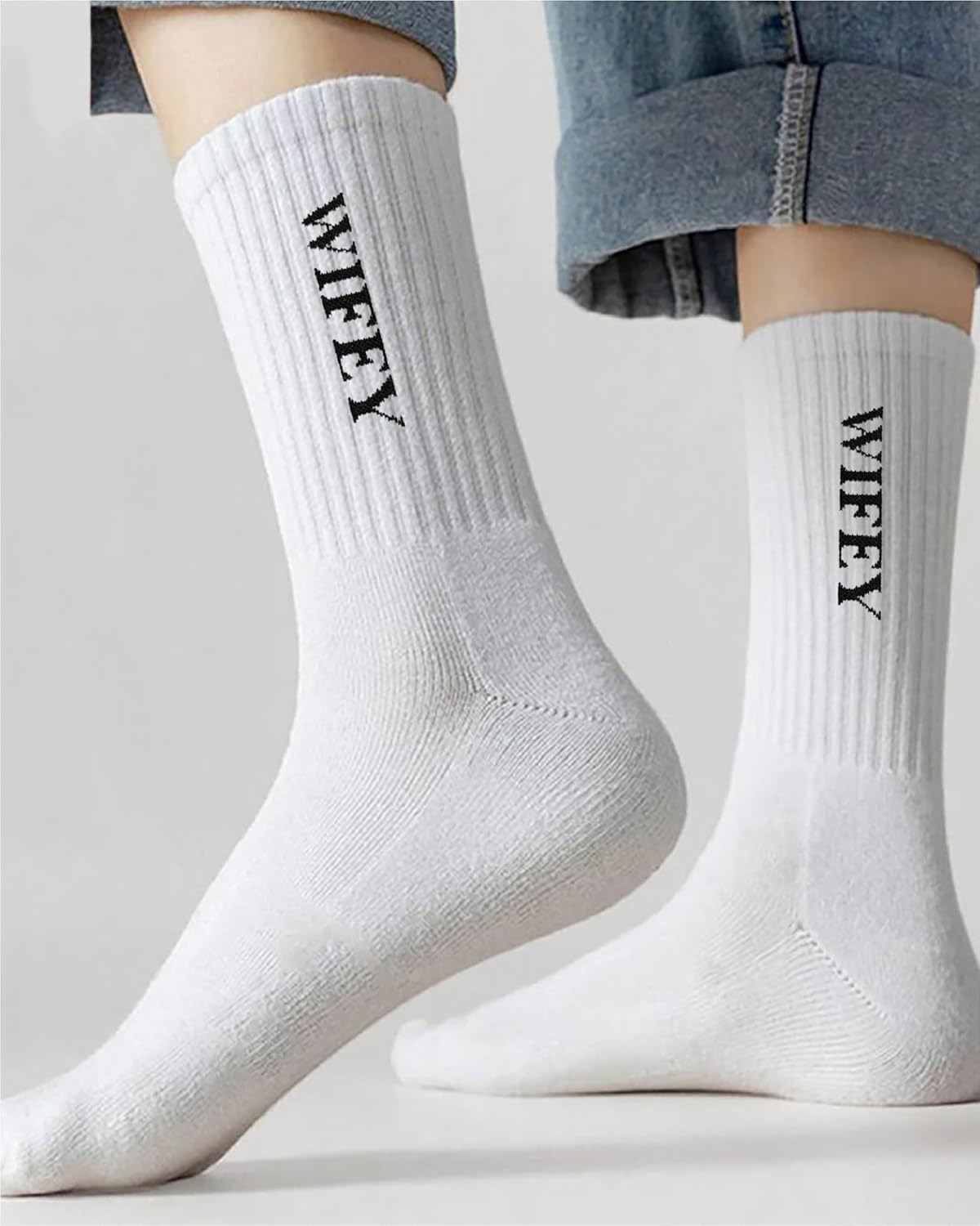 Couple Socks Set for Mr & Mrs, Engagement Gifts for Bride and Groom, Hubby and Wifey Wedding Gift Crew Socks - Image 7