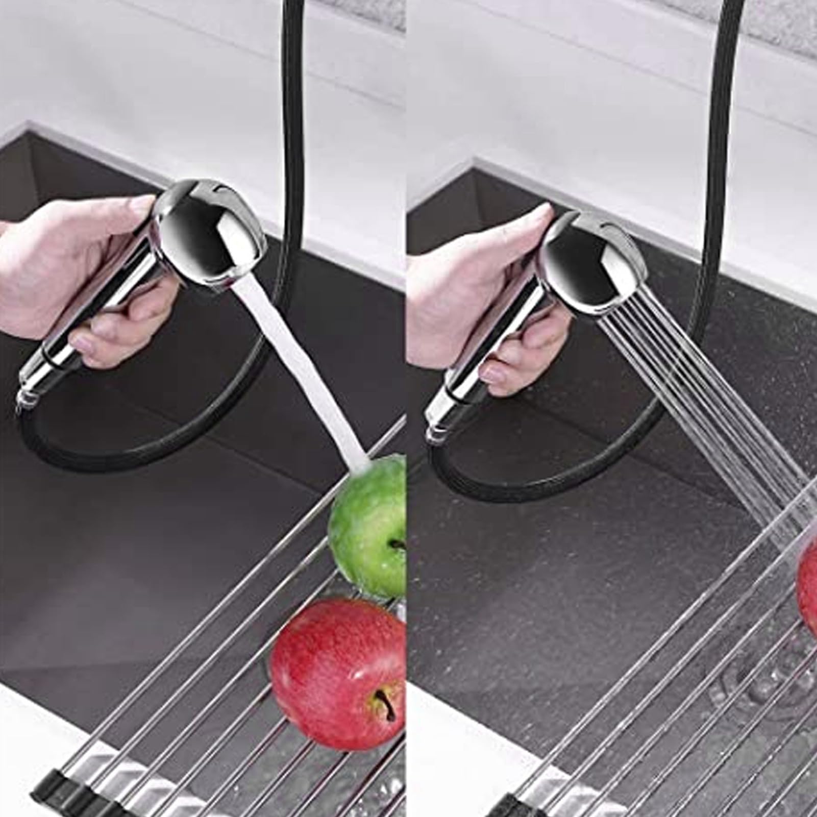 Cabezal de ducha de mano, 2 modos de pulverización, cabezal de ducha de repuesto para grifo de cocina, rociador de ducha de alta presión, accesorio para fregadero de cocina, fácil instalación, diseño