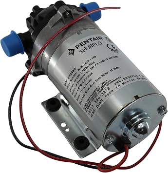 PENTAIR SHURFLO 8000-547-189 High Pressure Diaphragm Pump, 12V DC, 1.8 GPM, 107 PSI, Viton Valves, Santoprene Diaphragm, Self Priming, Chemical Resistant, Agricultural Sprayer Pump