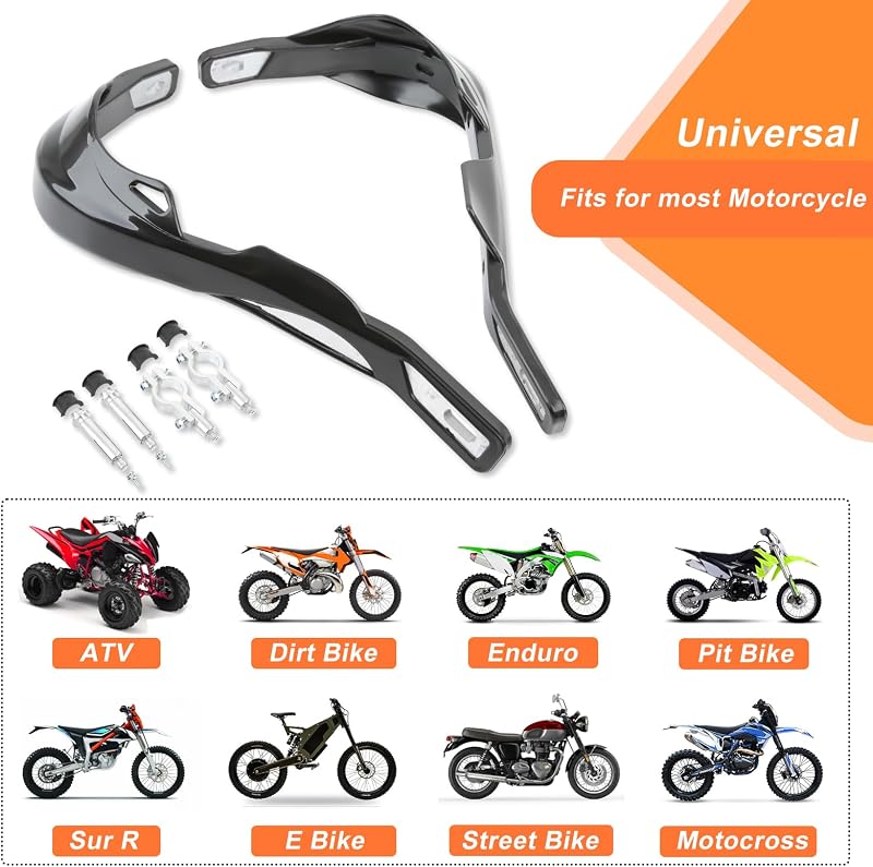 DREAMIZER Univerzális Kormányvédő Motocross Motorokhoz, 7/8" és 1-1/8" Méretben, Alumínium Anyagból, Sur Ron Kompatibilis, Fekete