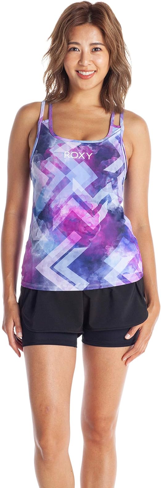 2020最新型 高品質 [ロキシー] タンキニセット HAPPIER レディース BLK