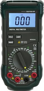Mastech MS8264 Backlit 30-Range Digital Multimeter with Temperature Measurement (01DMMS8264)