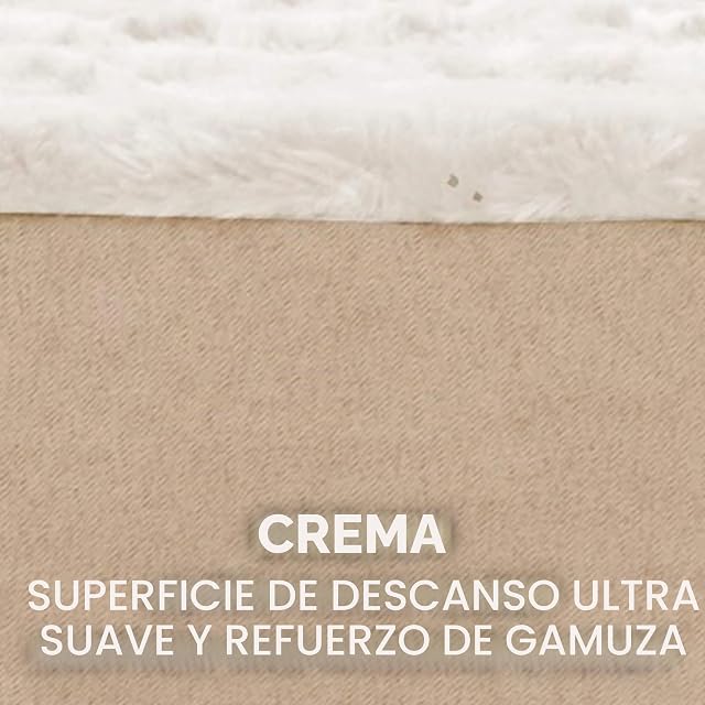 Foto 4 de 6 de FurHaven Funda de Repuesto para Cama de Perro, colchón de Piel sintética y Gamuza, Lavable a máquina