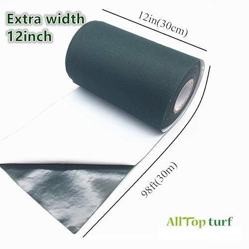 Miniatura 3 de AllTop Turf Cinta autoadhesiva de césped artificial de 11.8 in x 98.4 ft, para costuras y costuras de césped para deportes ligeros y paisajes,