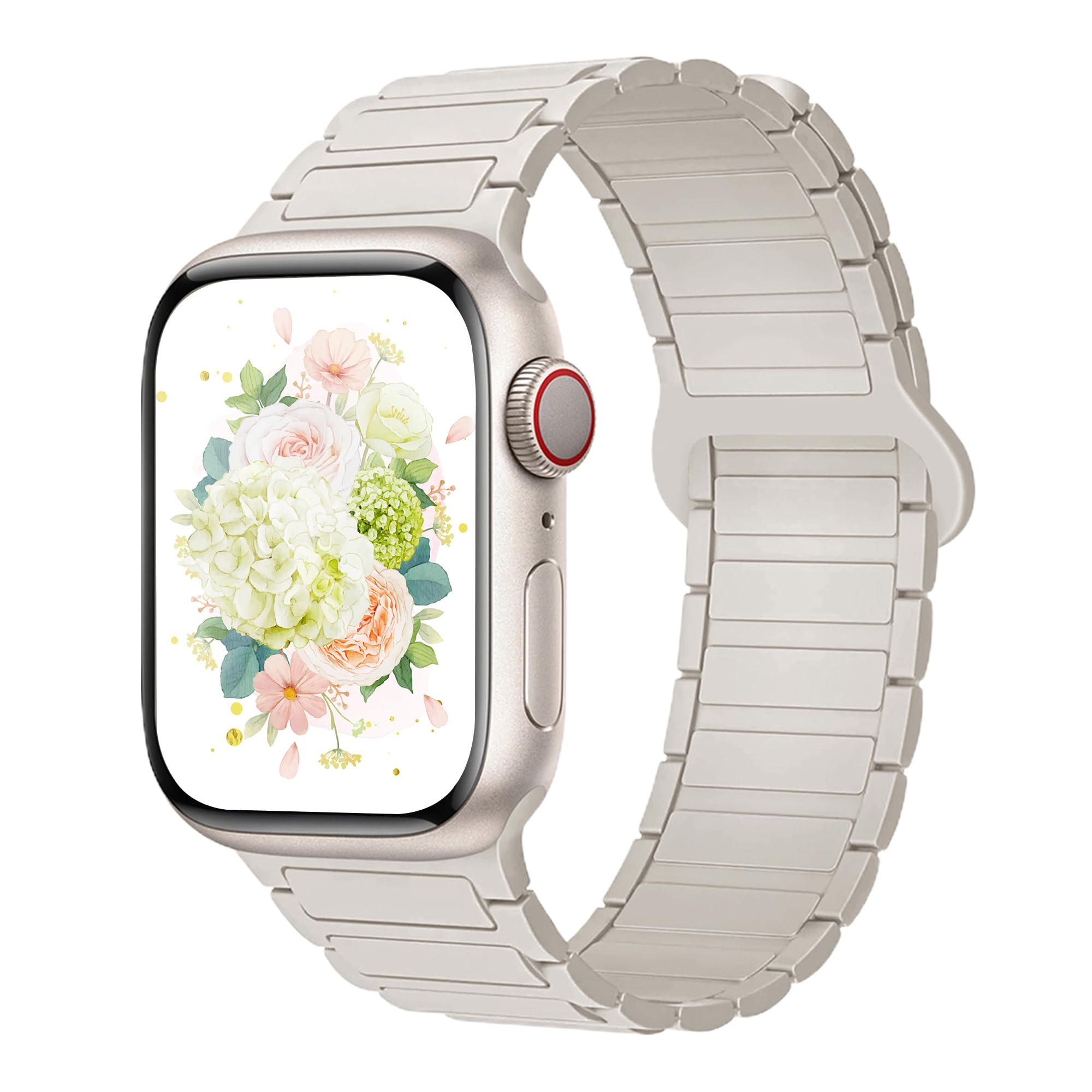 AMUSEPROFI Magnet Watch Bands Compatible with Apple Watch Bands for Women 38mm 40mm 41mm 42mm 44mm 45mm 49mm Silicone Magnetic Watch Band for iWatch Series 9 8 7 6 5 4 3 2 1 SE Ultra 2 Ultra