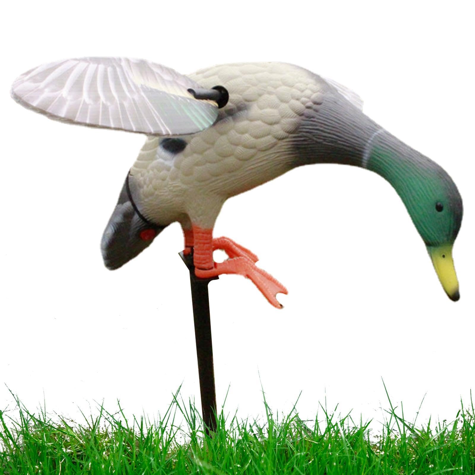 Cebo eléctrico de Pato – Rotador Flexible de Pato Real, Cebo Flexible para Pato Real, Funciona con Pilas, Cebo de Pato teledirigido para Caza de Patos, Cebo más rápido