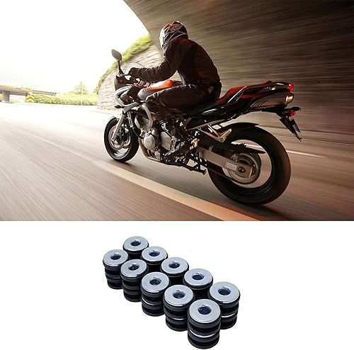 Miniatura 3 de Juego de arandelas de goma universales para motocicleta M6, 40 piezas, carenado, arandela amortiguadora, cojín de alivio de presión
