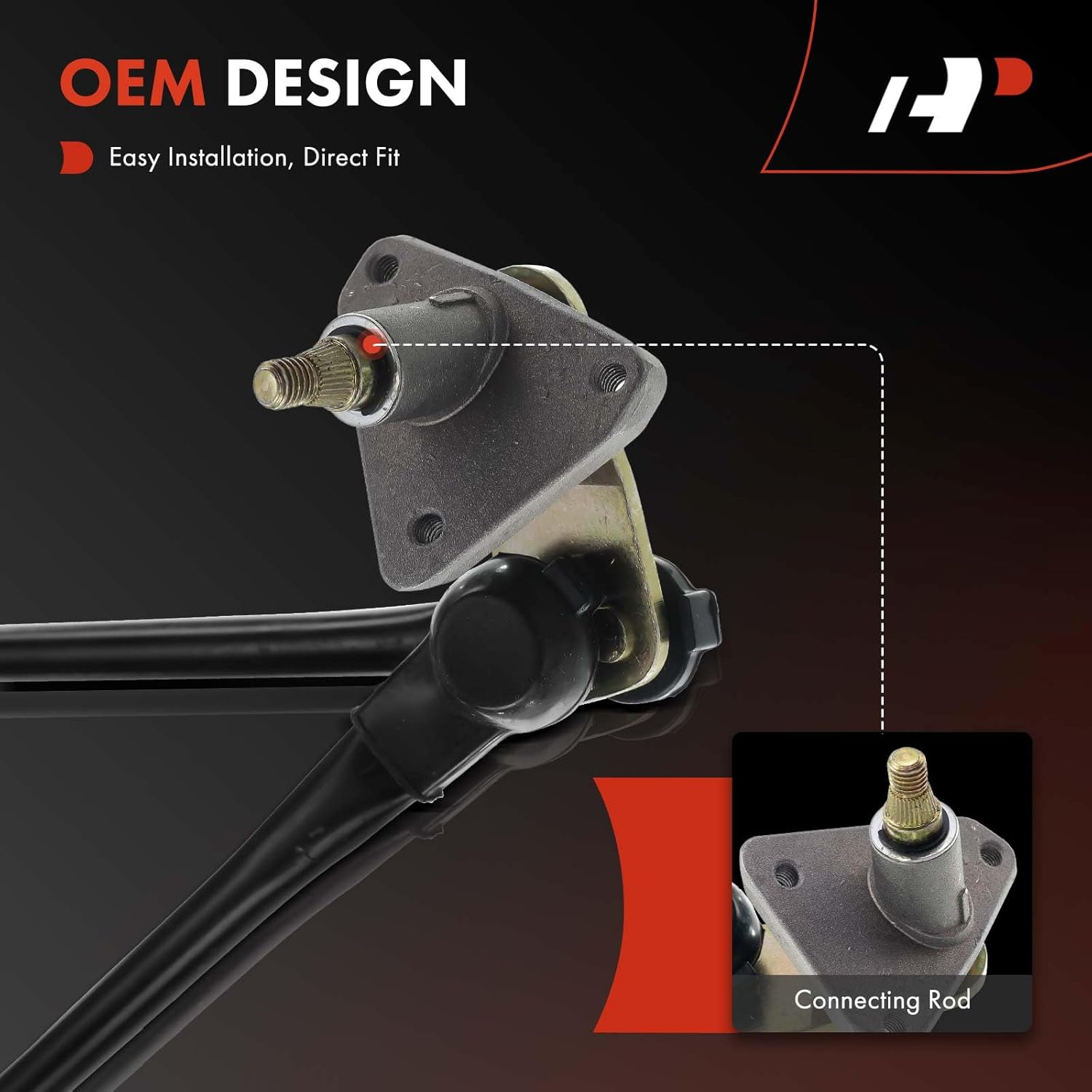 A-Premium Front Windshield Wiper Transmission Linkage Assembly Compatible with Toyota Vehicles - Tacoma 1995-2004, 4Runner 1996-2002 - Replace# 85150-04020, 85150-04010