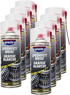 8 x Presto 306352 – Spray de grasa Color Blanco 400 ml