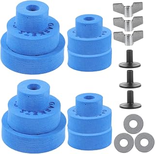 VICASKY Juego De 21 Piezas De Almohadillas De Algodón Eva Antideslizantes Para Platillos De Batería, Accesorios Profesionales Para Percusión, Soporte Tubular De Embrague, Color Azul