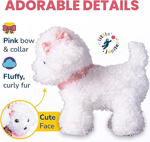 Vista 35 de Juego Little Jupiter unicornio de felpa, elefante rosado de felpa, Azul claro