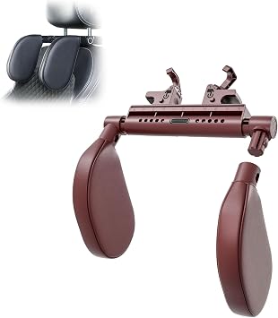 Car Headrest Pillow for Hyundai Casper 2022 2023 2024 2025 2026, Car Seat Head Support, Adjustable 360 Neck Pillow, Detachable Side Pad, Memory Foam, Sleeping Travel Rest,B Brown