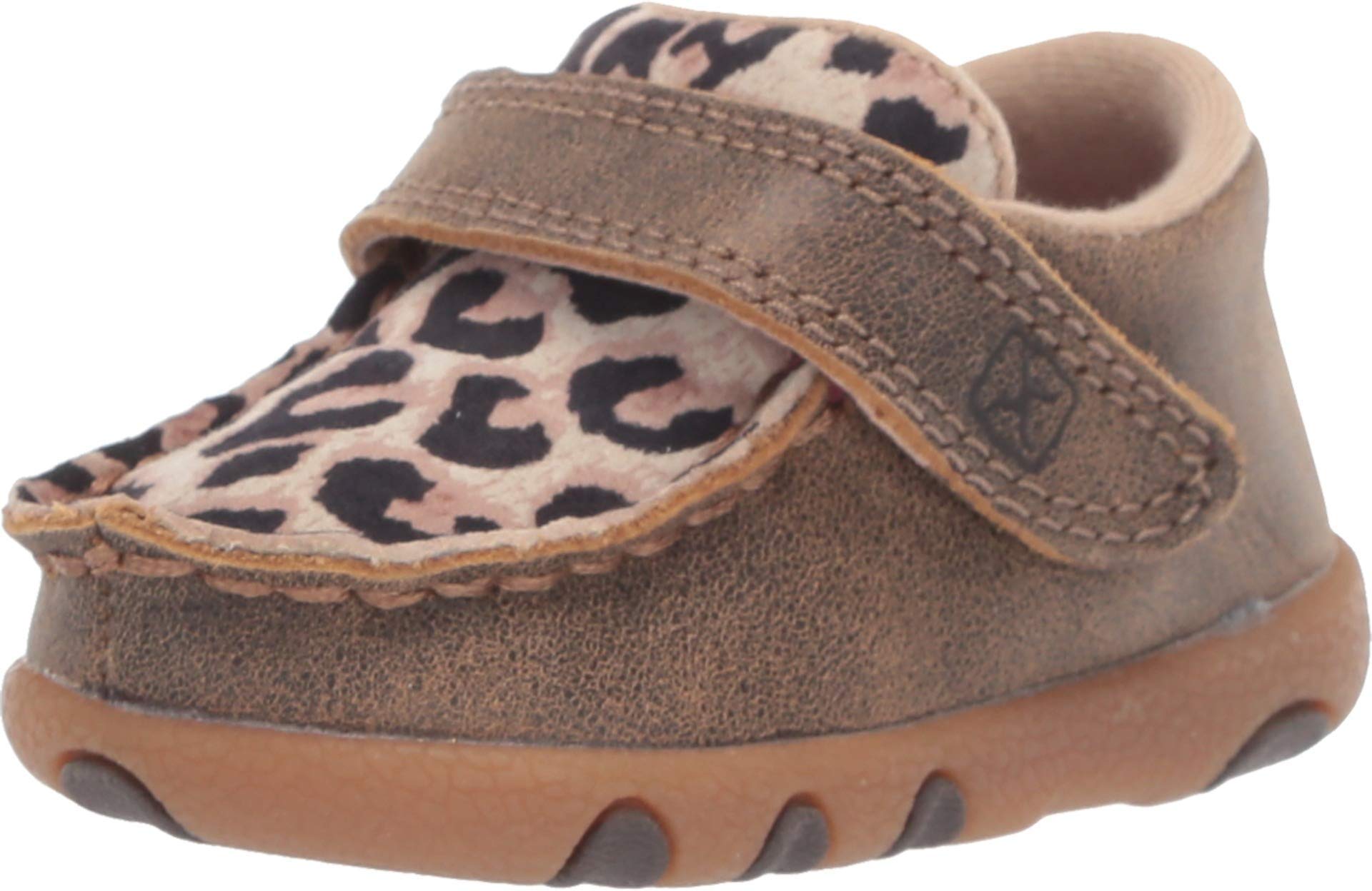 Boots Boys Infant Driving Mocs Bomber/Leopard 3 Brown