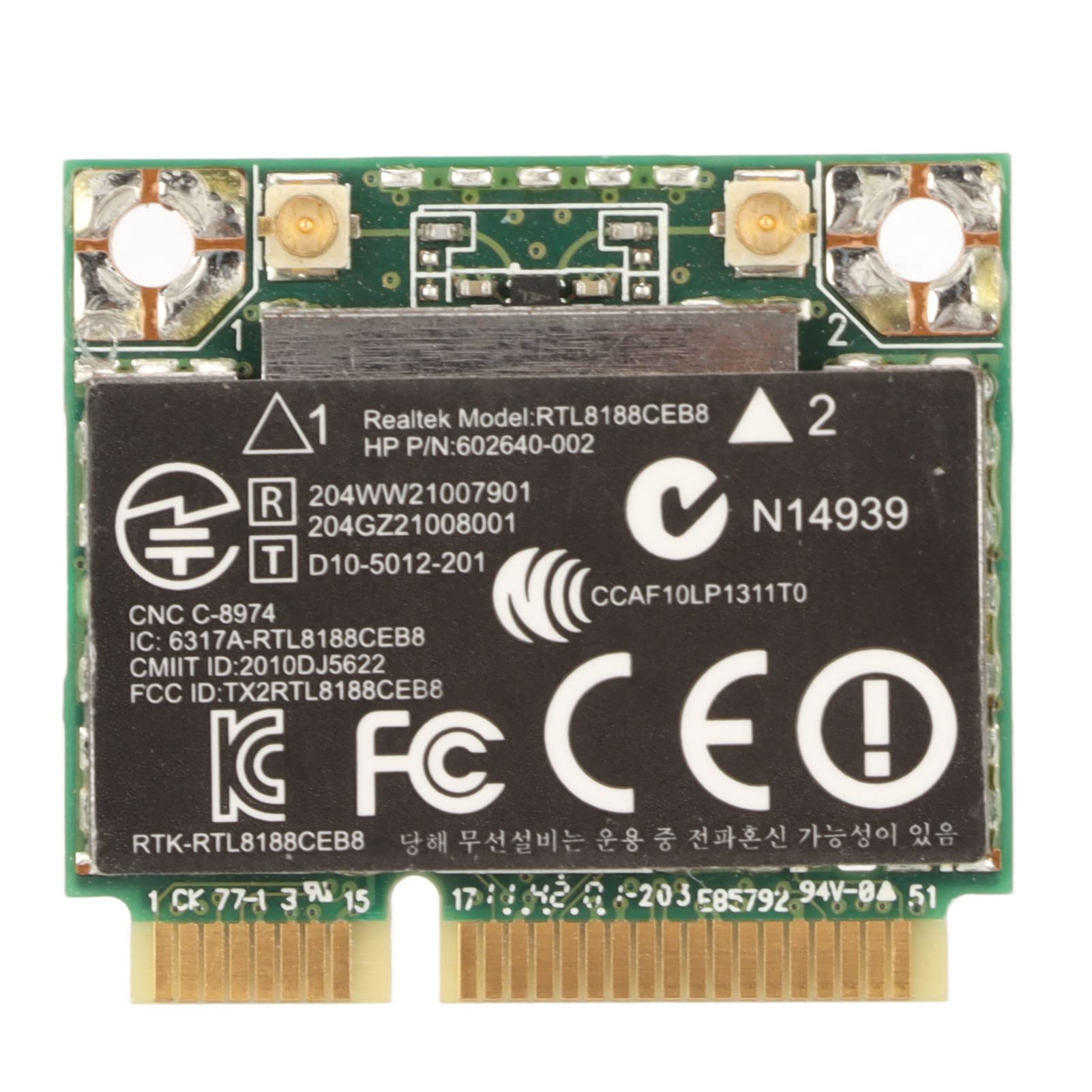 ELBME® Mini PCIE Network Card for HP Mini 110 210 DM4 CQ10 CQ57 4530S 4535S 430 431 G62 CQ62 Laptop, 2.4GWiFi Module Card, 802.11b/g/n, Support Win xp/7/8