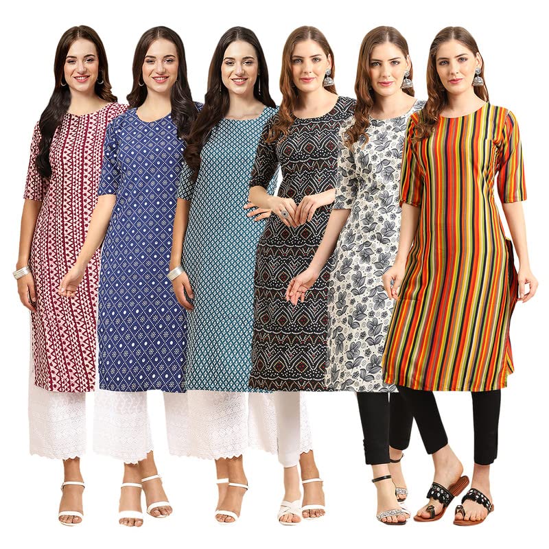 Image of Pinkmint Women's Crepe Regular Kurta