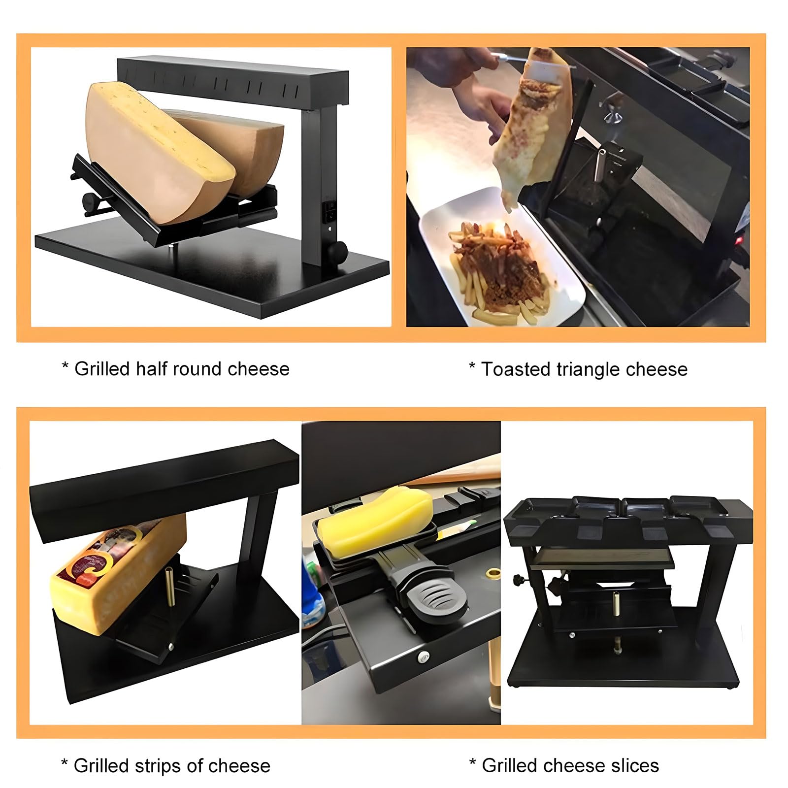 Elektryczny Grill Do Sera Raclette 750w, Komercyjna Maszyna Do Topienia Sera Z Podwójną Strefą Grzewczą I Regulowanym Kątem, Urządzenie Do Półokrągłych Serów Dla Restauracji Without small baking tray