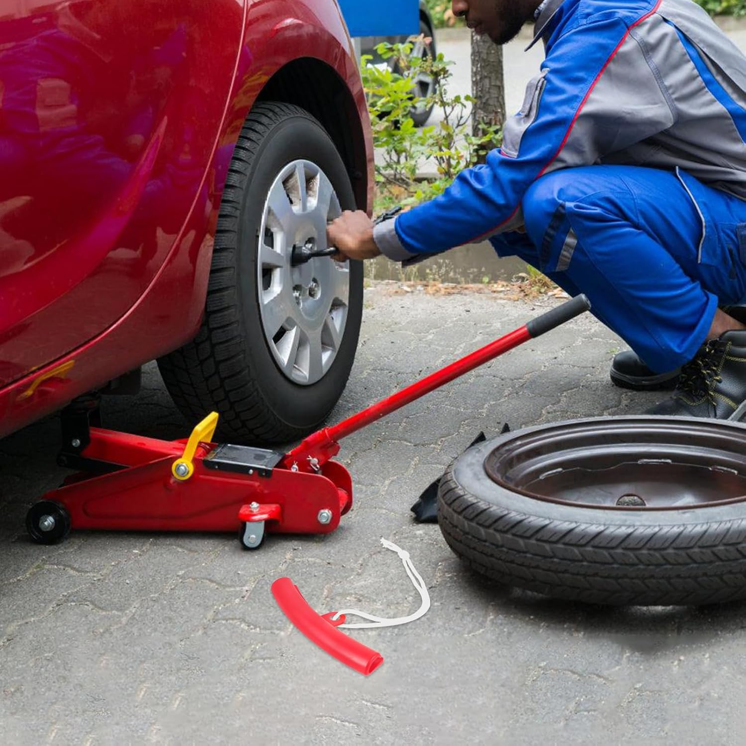 Car Tire Changing Rim Protector: Plastic car tire Guard Rim Protector Accessory for Motorcycle SUV,Red