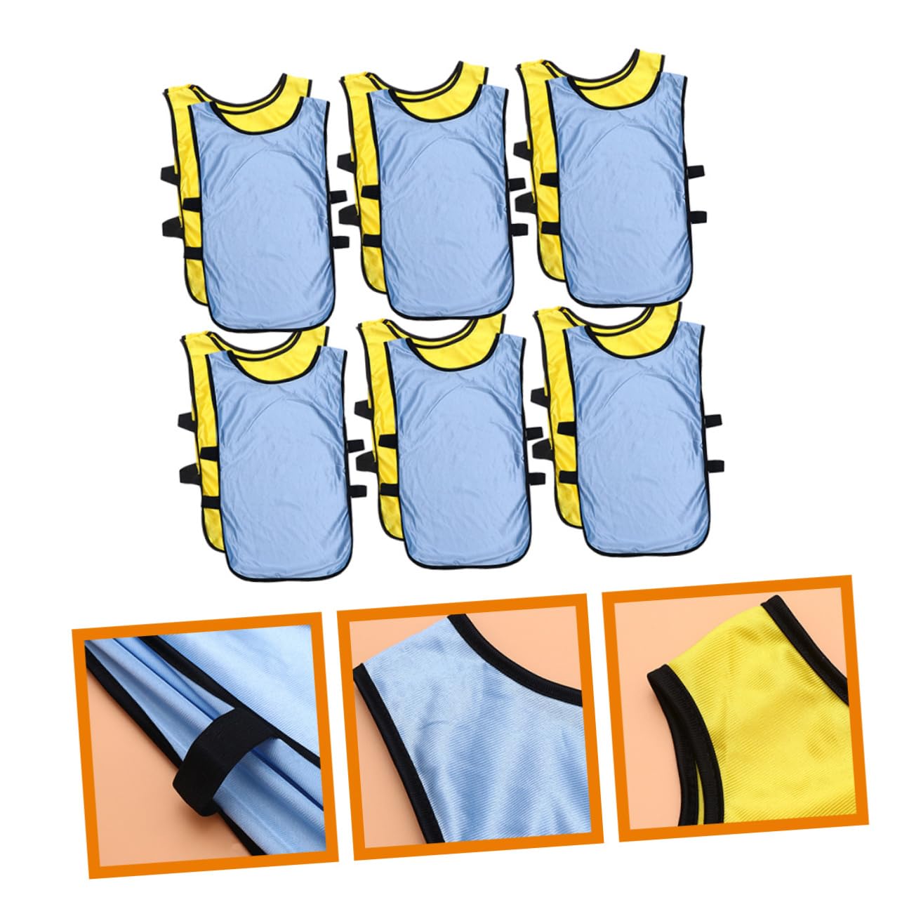 BRIGHTFUFU 12pcs Soccer Training Vest Men's Basketball Vest Pinnies for Boys Girls Washable Comfortable