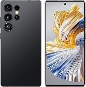 4G Smartphone Unlocked, 6.6" HD+ Display, 4GB+32GB Expandable to 256GB, Android 12, Dual Camera Dual SIM, Long Battery Life, Face ID, OTG, Type-C Black