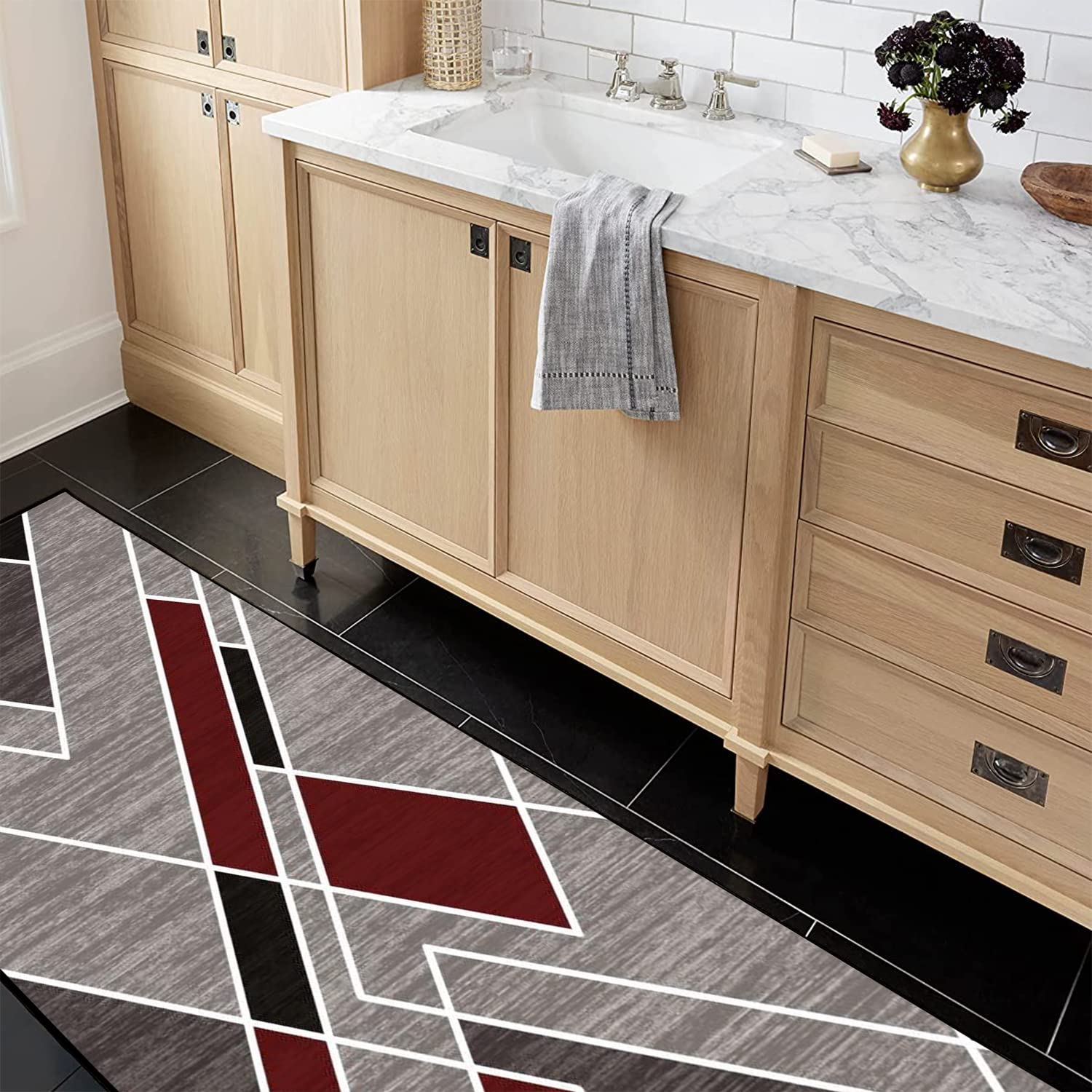 Générique Tapis de lit en Laine, Doux et Moelleux à Poils Longs, Facile d'entretien, pour Chambre à Coucher, canapé, décoration d'intérieur – 50 x 460 cm