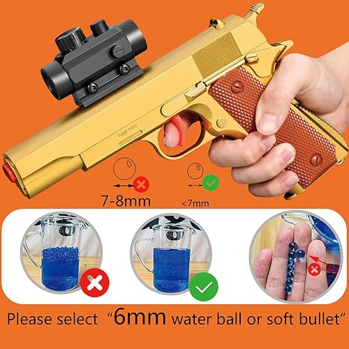 Miniatura 4 de Splatter Blaster Splat 0.236 in Pistola de pellets realista Cool Stuff Shooting Game Toy para mayores de 15 años o menos de 10 dólares
