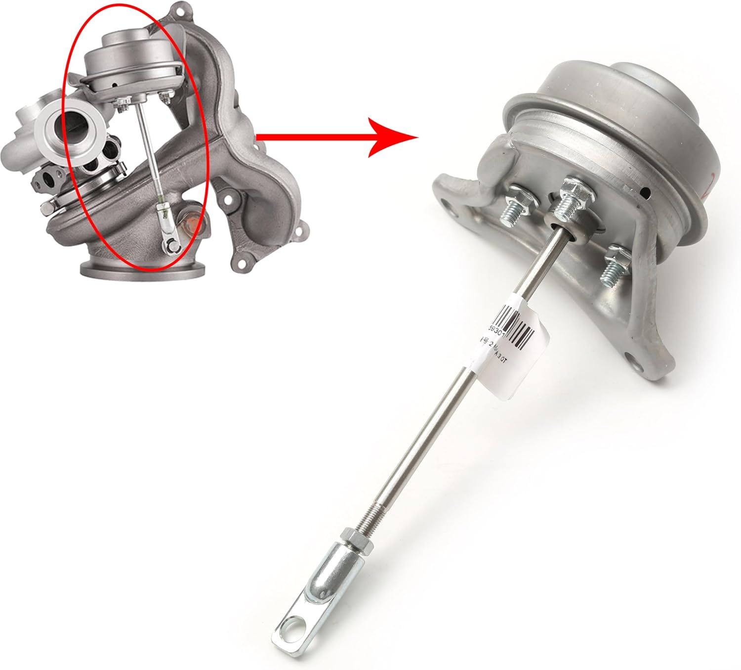 11657593017 Turbo Wastegate Vacuum Actuator N54B30A 3.0T Compatible with BMW M Coupe 2011-2012 335i 2008-2010 sDrive35i 2009-2015 sDrive35is 2011-2015 4564712 (11657593017)