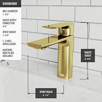 VIGO Davidson 6'' H Single Handle Single-Hole Bathroom Faucet in