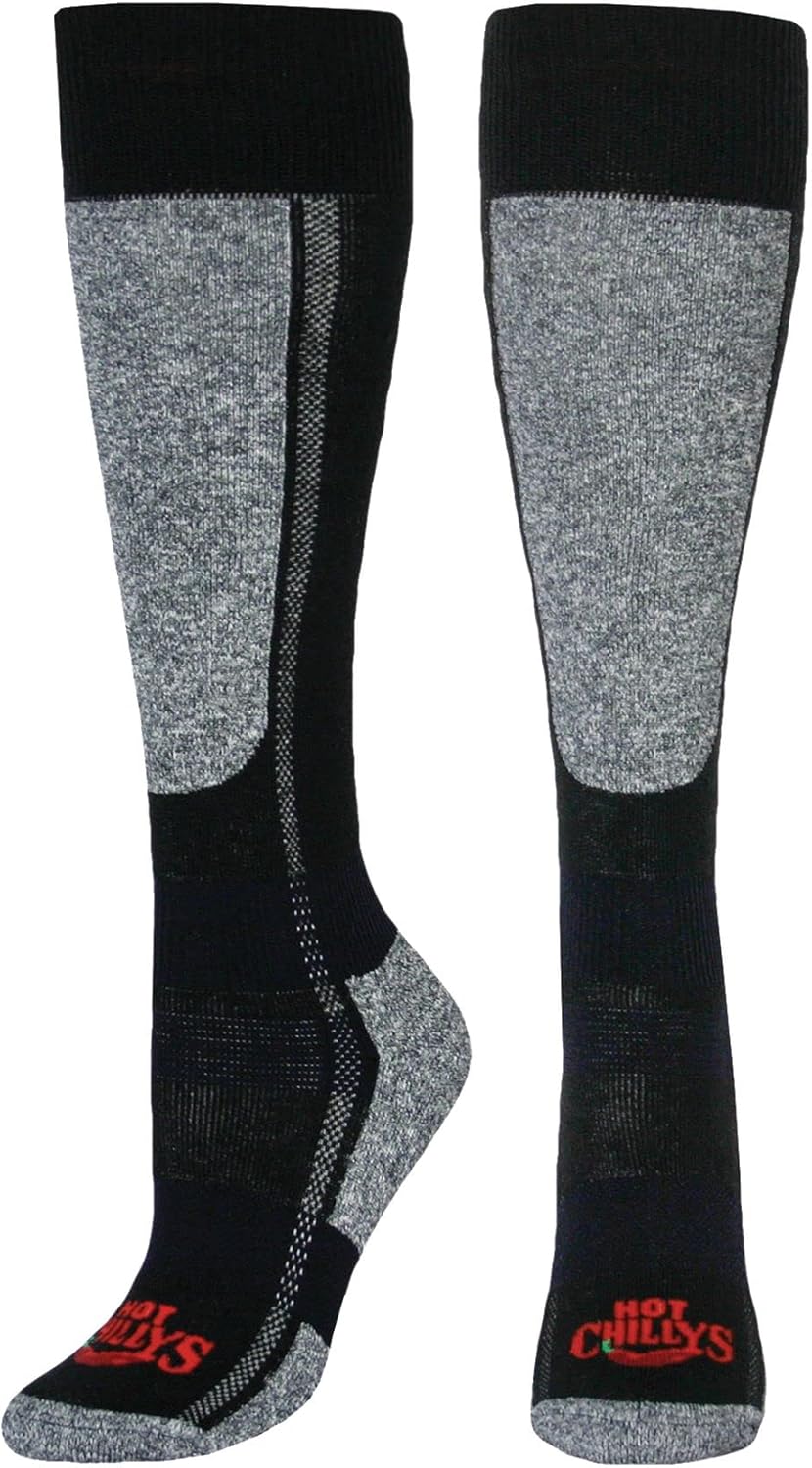 Hot Chillys Women's Elite Mid Volume Lightweight Breathable Durable Moisture-Wicking Winter Sports Active Socks