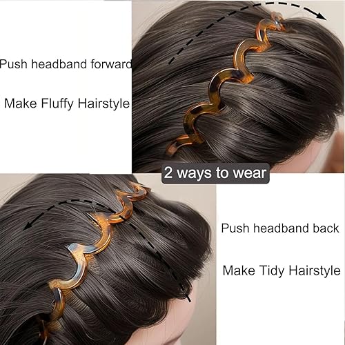 Miniatura 9 de Vrose Flosi Banda de pelo de metal para hombres y mujeres, diadema para lavarse la cara, maquillaje, Skicare, antideslizante, diadema para hombre,