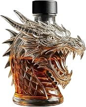 Wine Decanter - Glass Whiskey Decanter, Crystal Decantter, Dragon Whiskey Decantter, Funny Liquor Novelty Container For Men Home Tasting Beer Father's Day Wedding Bachelor Event Collector