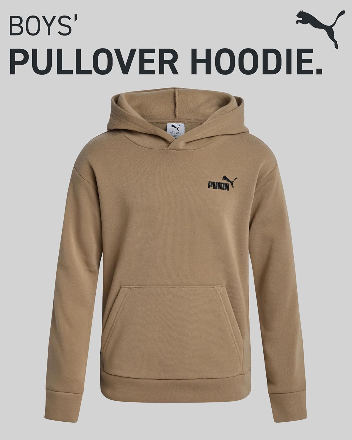 PUMA Boys Hoodie - Soft Fleece Breathable Pullover Sweatshirt - Lightweight Performance Hoodies for Boys (Sizes 8-20) - Image 3