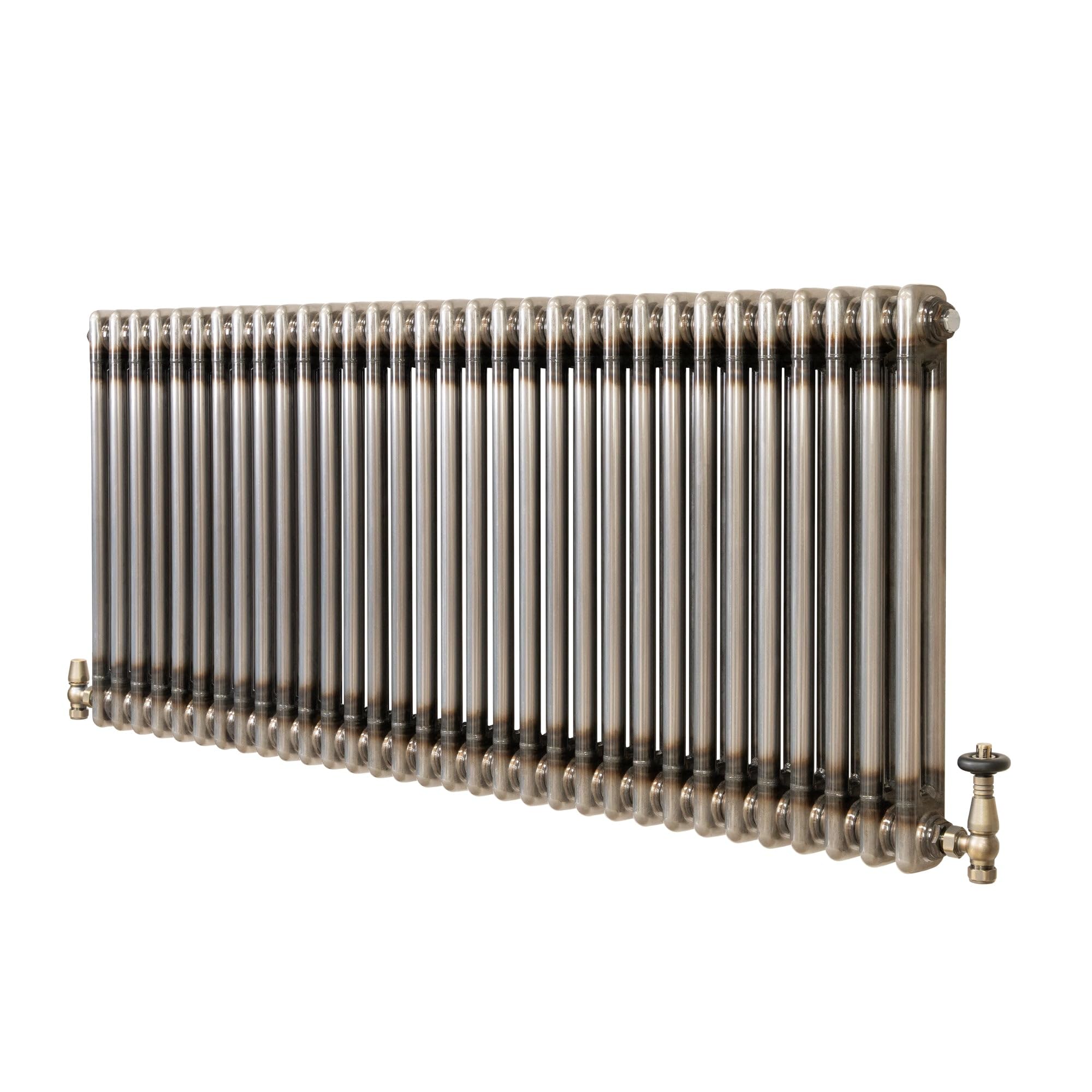Monstershop - 2 Column Radiator - 600 x 1460mm - Silver - Industrial Style