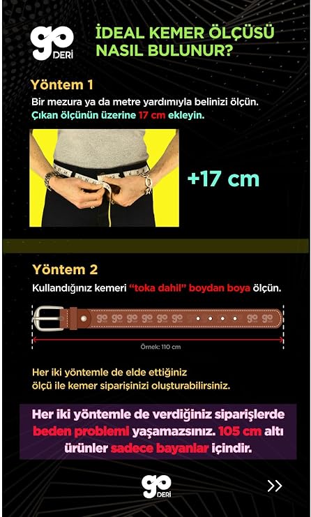 %100 Hakiki Deri 2'li Süper Set Siyah, Kahverengi Kot Kemeri, 2li.74-75