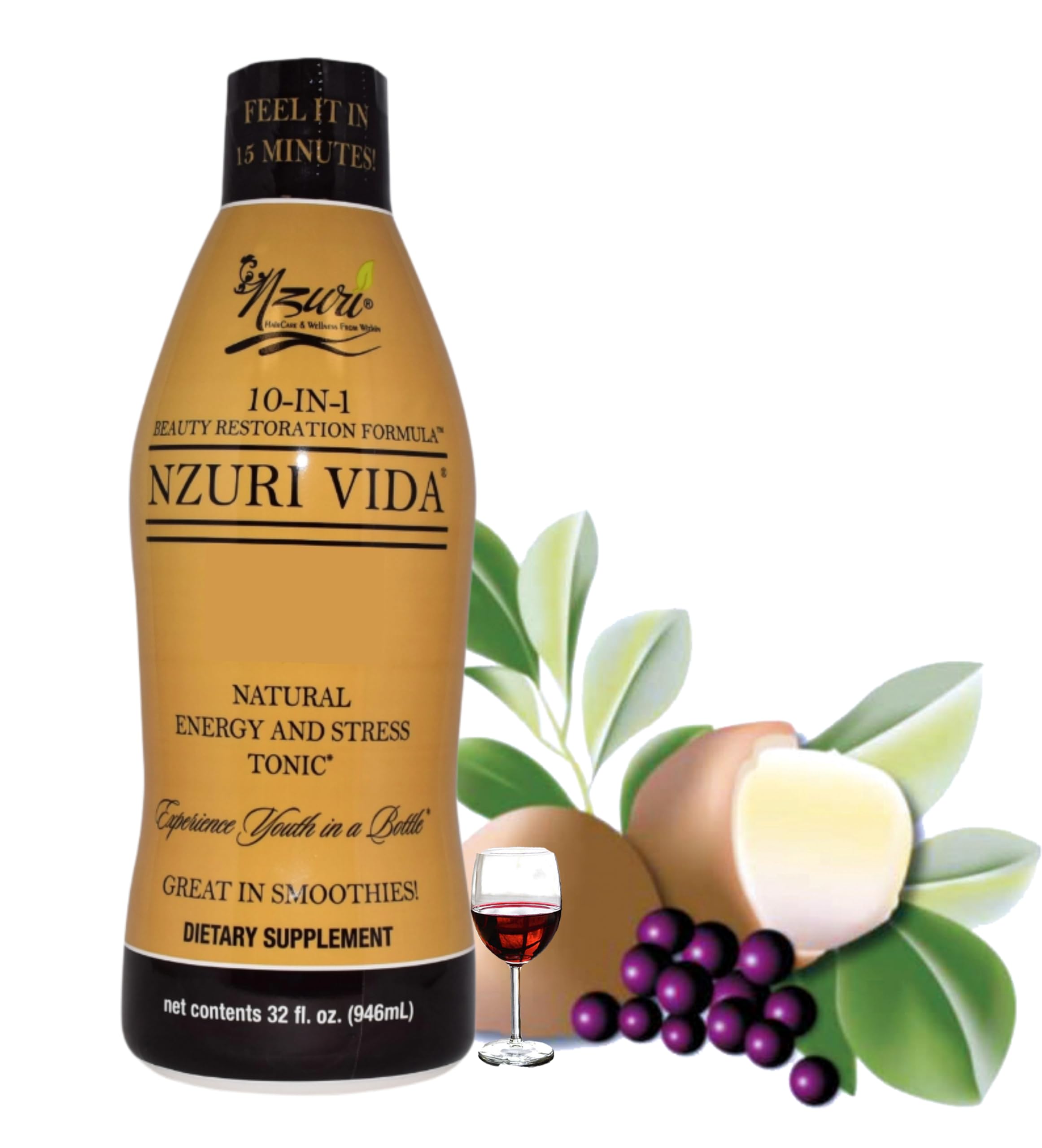 Amazon.com: Nzuri Vida All-Natural Energy & Stress Support Tonic
