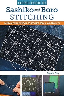 Pocket Guide to Sashiko and Boro Stitching: Carry-Along Reference to Stitches, Tools, and Projects (Landauer) Detailed How-To, 2 Step-by-Step Projects, Design Examples, History, and More - Buy now