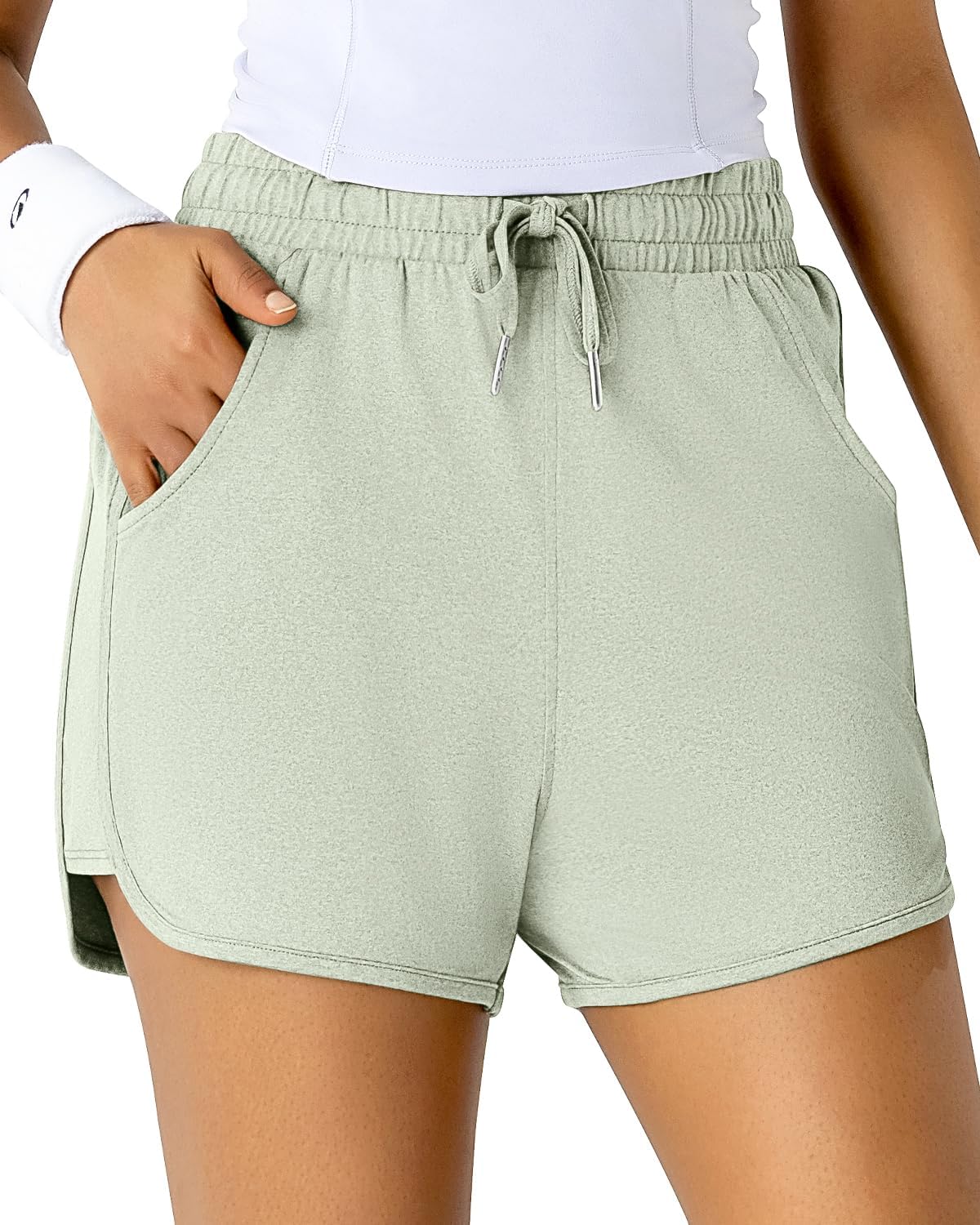 Sweat Shorts for Women - Athletic Workout Runing Dolphin Shorts with Pockets for Gym Lounge Summer