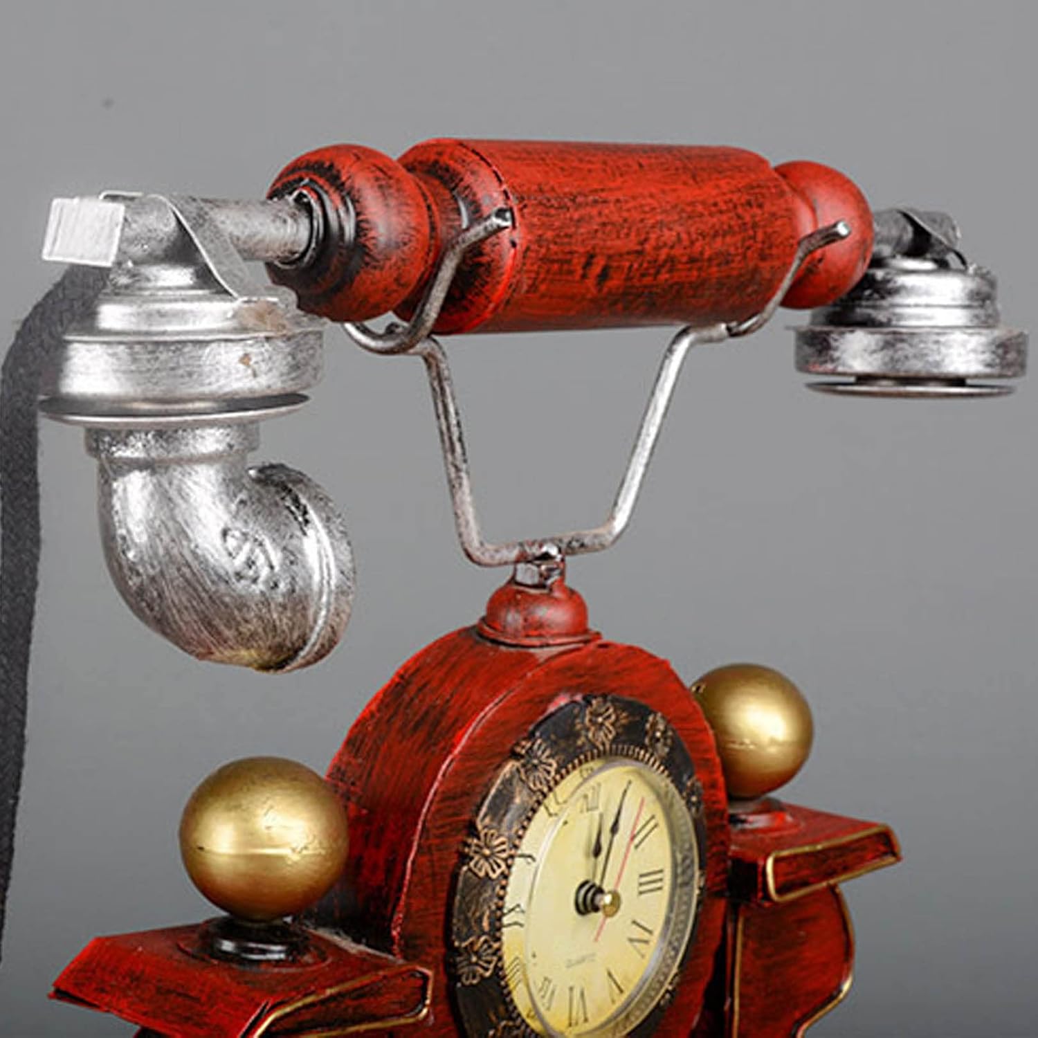 Rotary Telephone Decor Antique Telephone Model Statue Old Style Retro Landline Corded Desk Home Office Vintage Decorative Telephone
