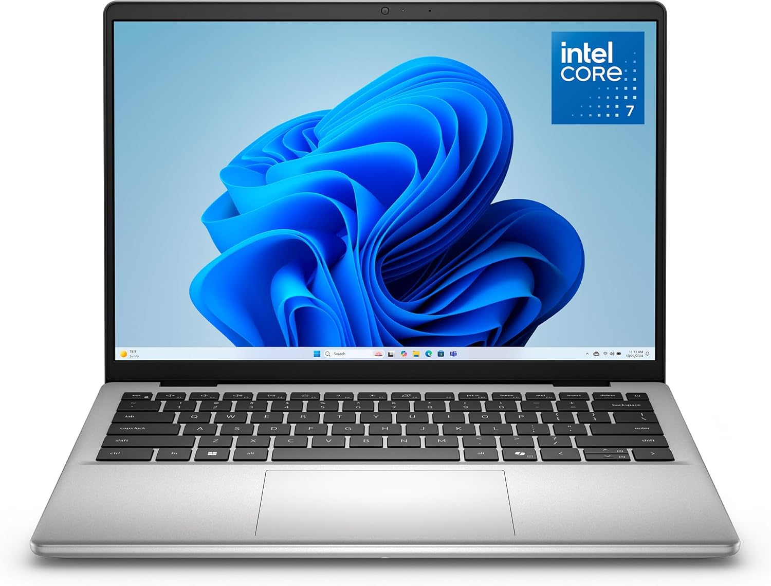 Dell 14 Laptop DC14250-14.0-inch 2K Anti-Glare IPS Display, Intel Core 7 150U Processor, Intel Graphics, 16GB RAM, 1TB SSD, English AI Backlit Keyboard, Fingerprint Reader - Silver Metal