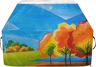 susiyo Grill Cover for Outdoor Grill, Waterproof Anti-UV/Dust/Fade/All-Weather Resistant BBQ Grill Cover for Outside 65 inch, Painting Autumn Landscape