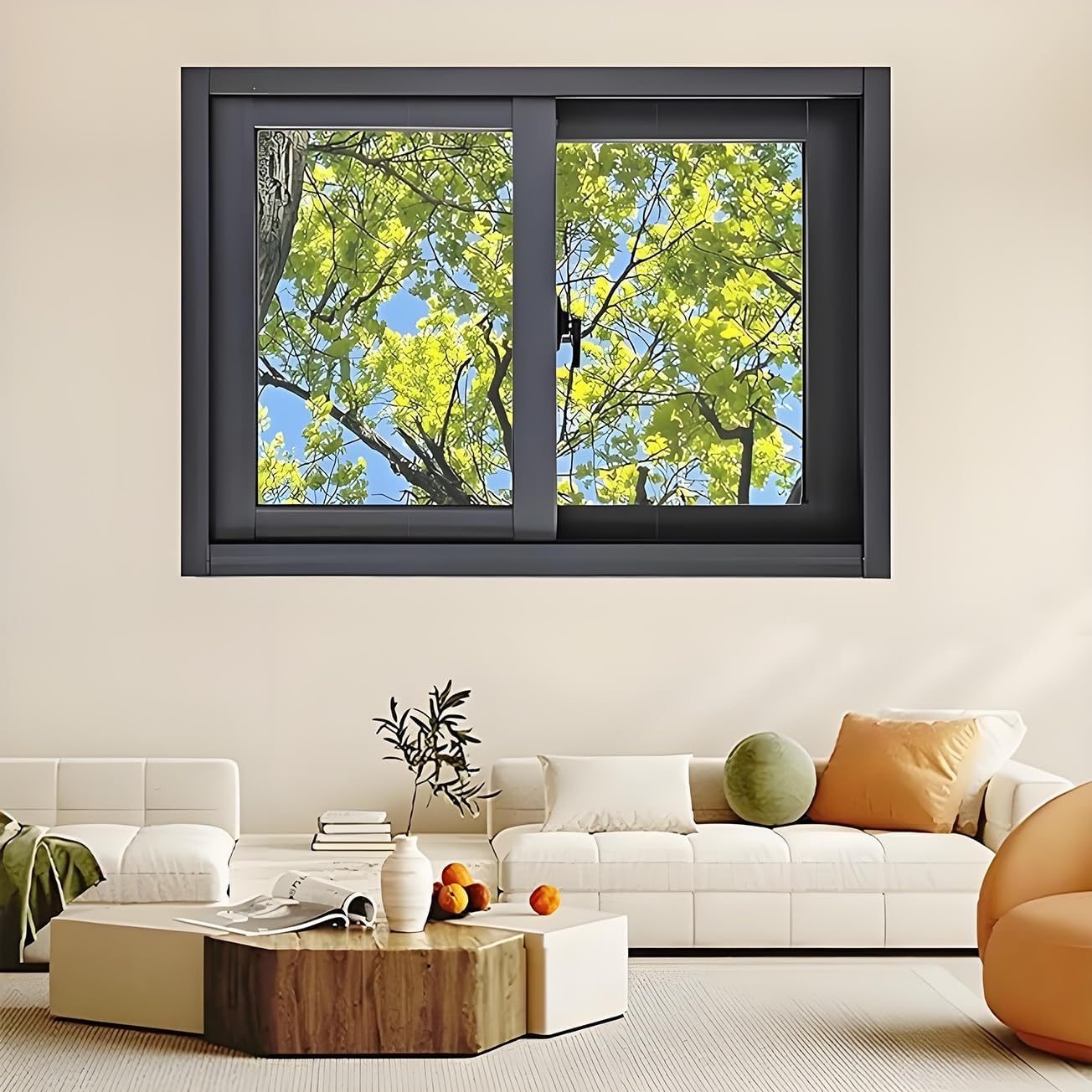 Basement Window Replacement Sliding Windows with Screen 20" 26" 28" 30" 32" 36" 38" 40" Shed Windows for Mobile Home Bathroom(White,34x16in)
